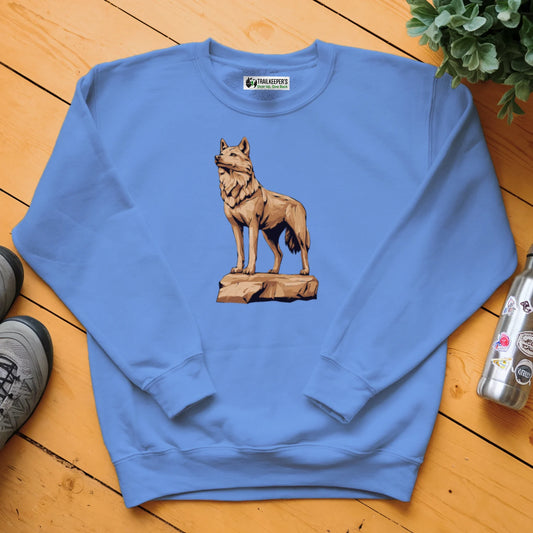 Carved Wolf Statue Sweatshirt