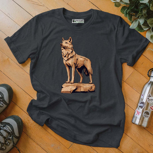 Carved Wolf Statue T-Shirt