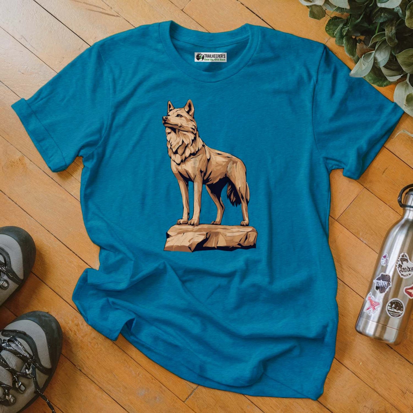 Carved Wolf Statue T-Shirt