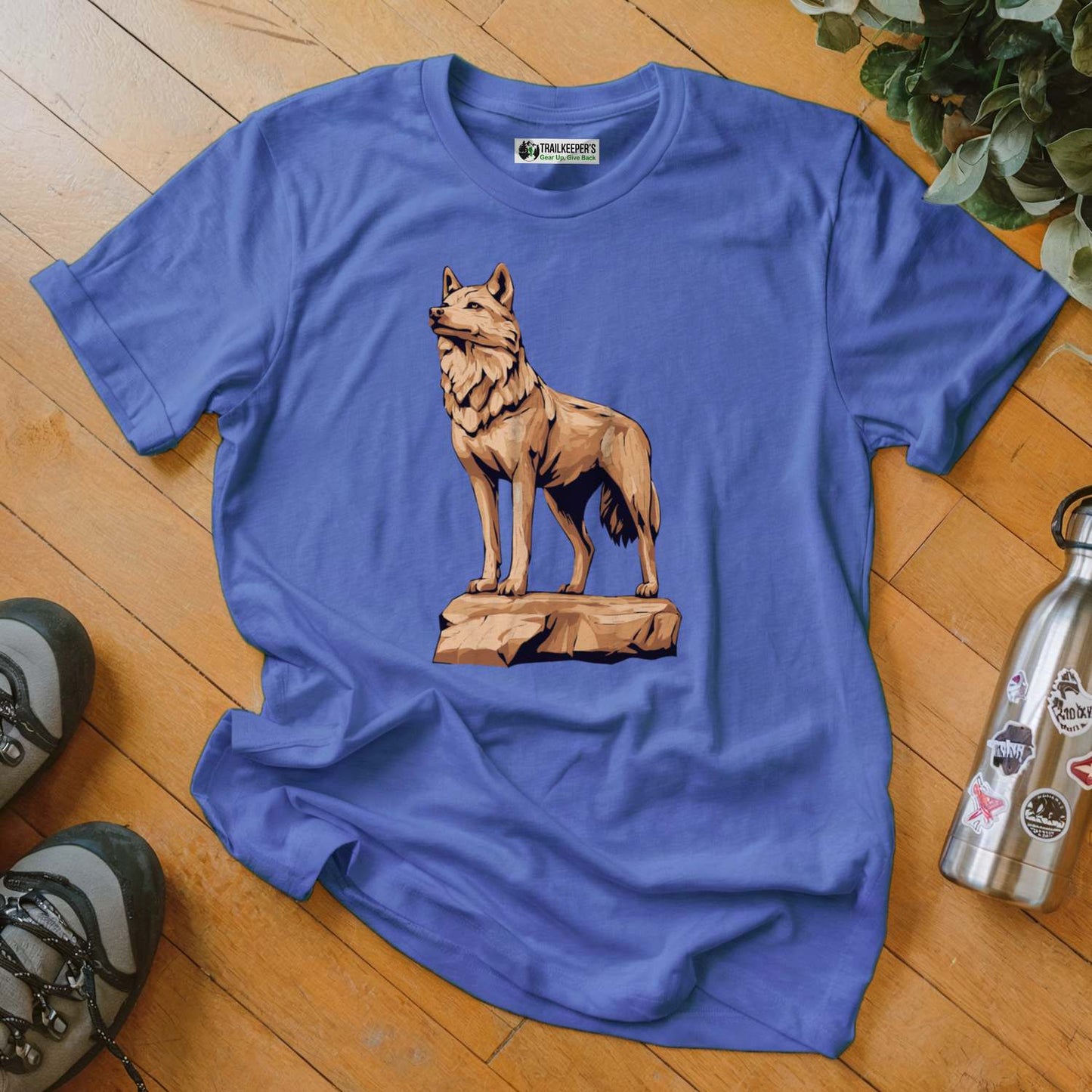 Carved Wolf Statue T-Shirt