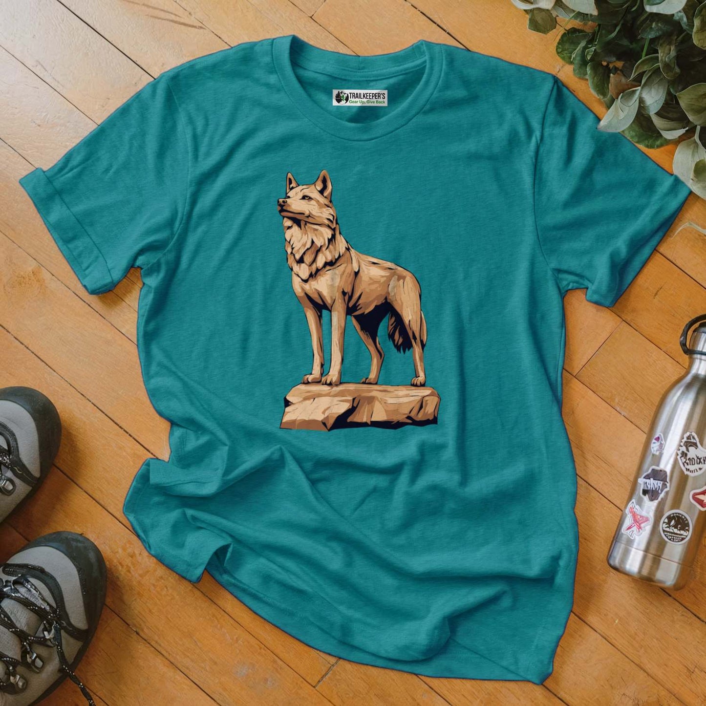Carved Wolf Statue T-Shirt