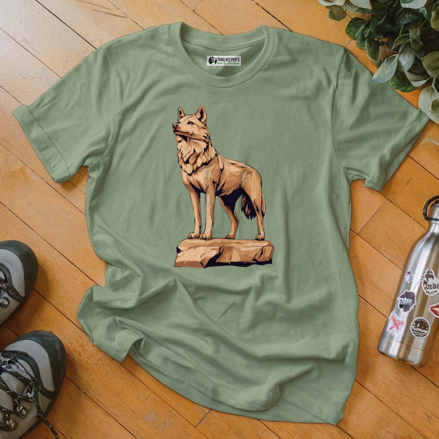 Carved Wolf Statue T-Shirt