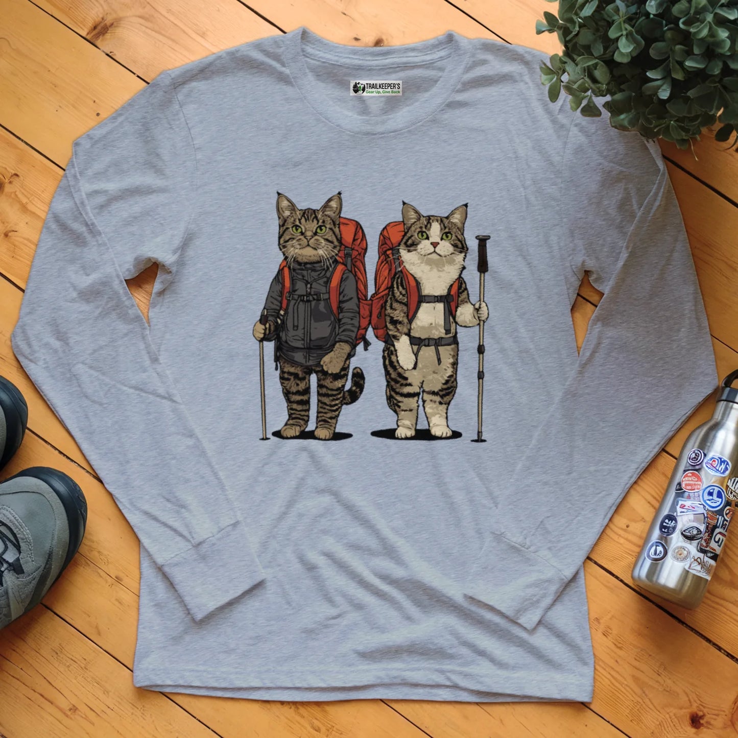 Cat Backpacker Buddies Long Sleeve T-Shirt