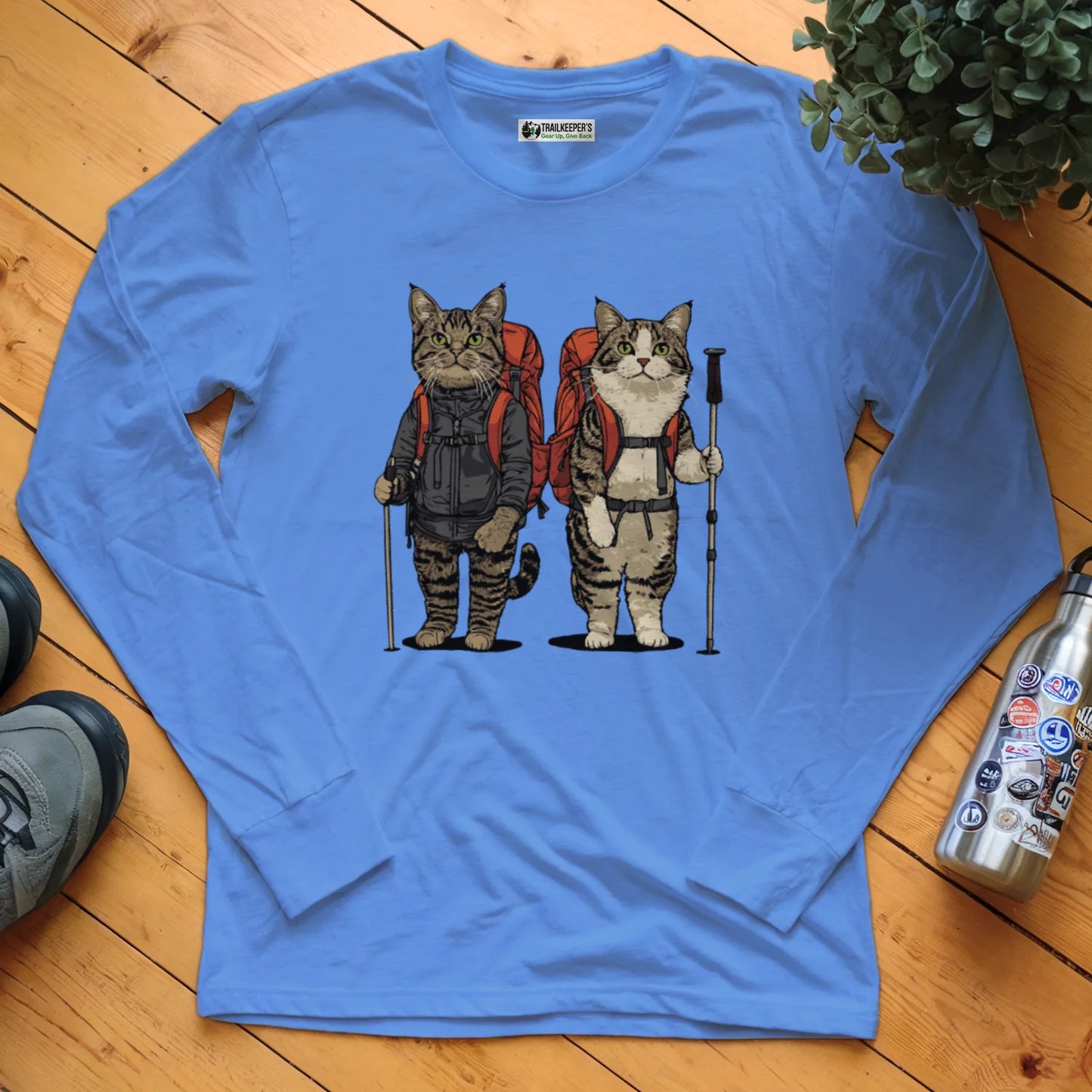Cat Backpacker Buddies Long Sleeve T-Shirt