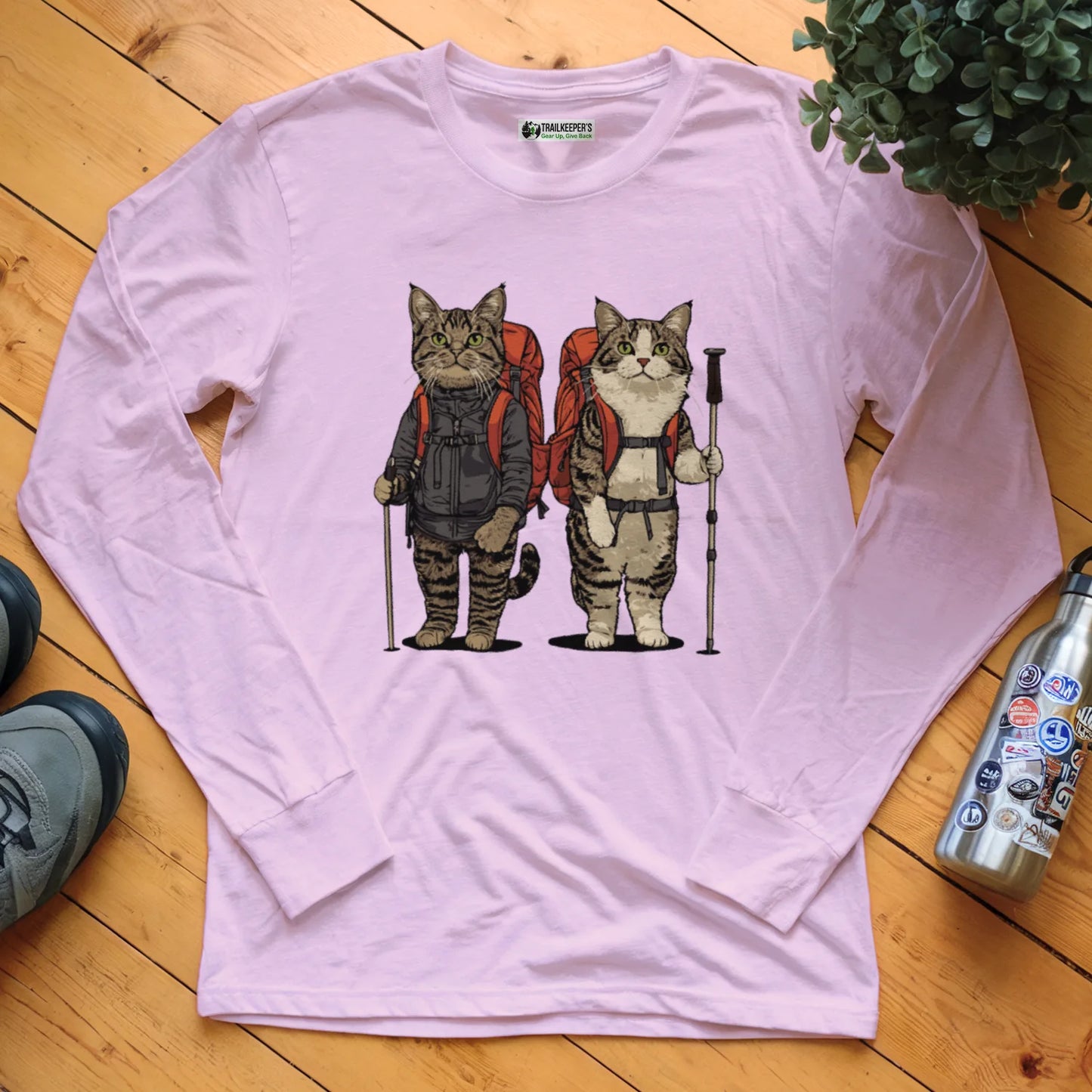 Cat Backpacker Buddies Long Sleeve T-Shirt