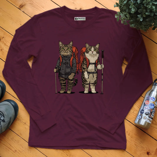 Cat Backpacker Buddies Long Sleeve T-Shirt