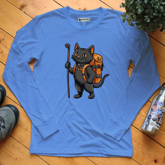 Cat Backpacker Long Sleeve T-Shirt