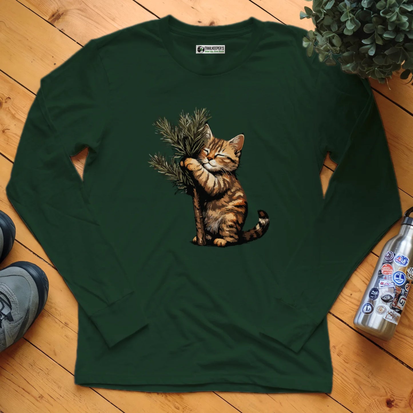 Cat Tree Hugger Long Sleeve T-Shirt