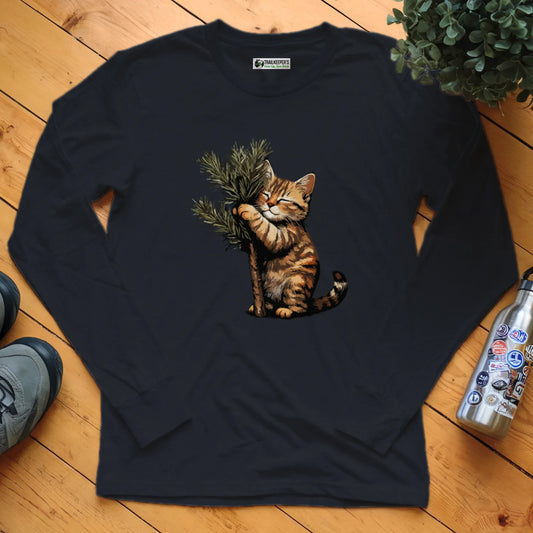 Cat Tree Hugger Long Sleeve T-Shirt