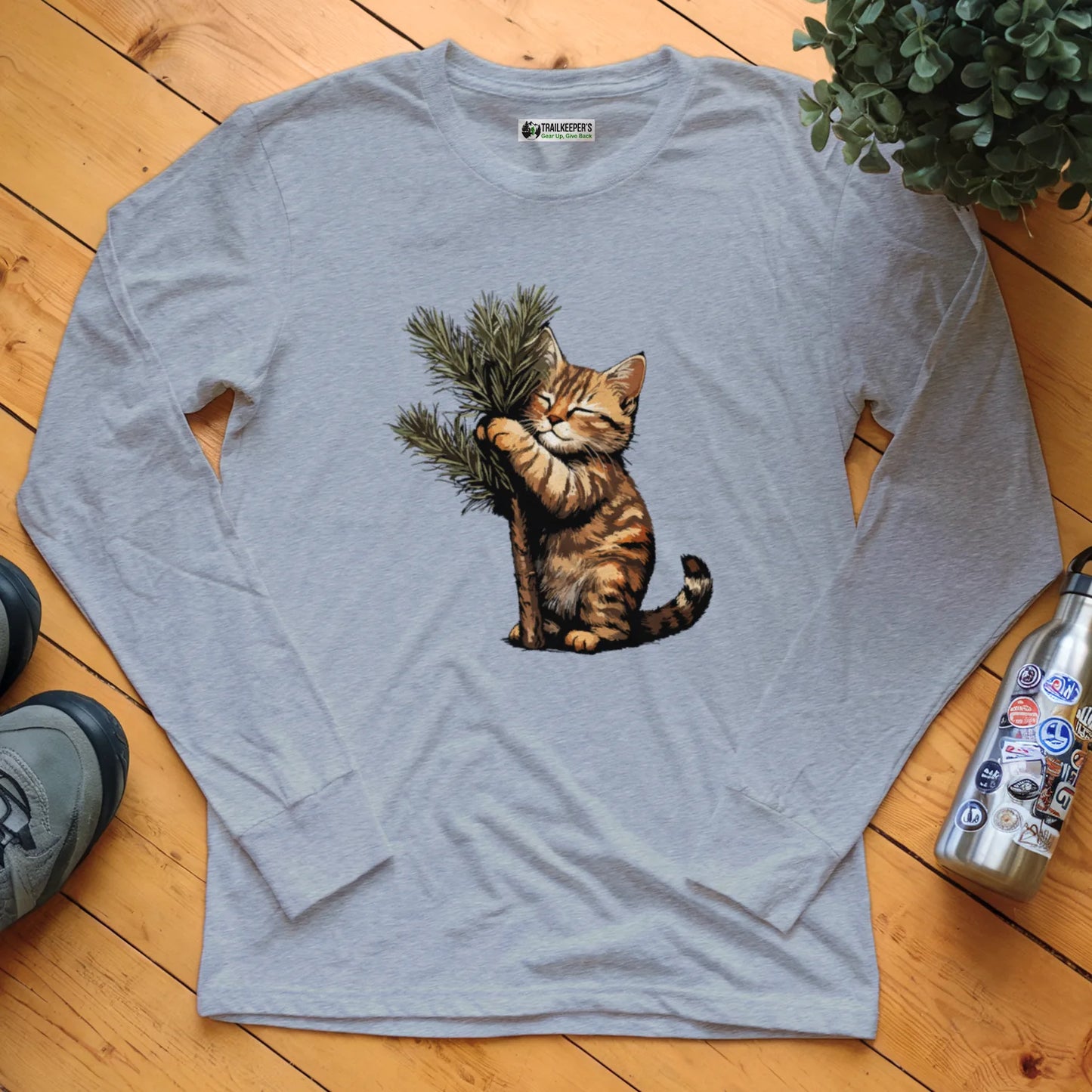 Cat Tree Hugger Long Sleeve T-Shirt