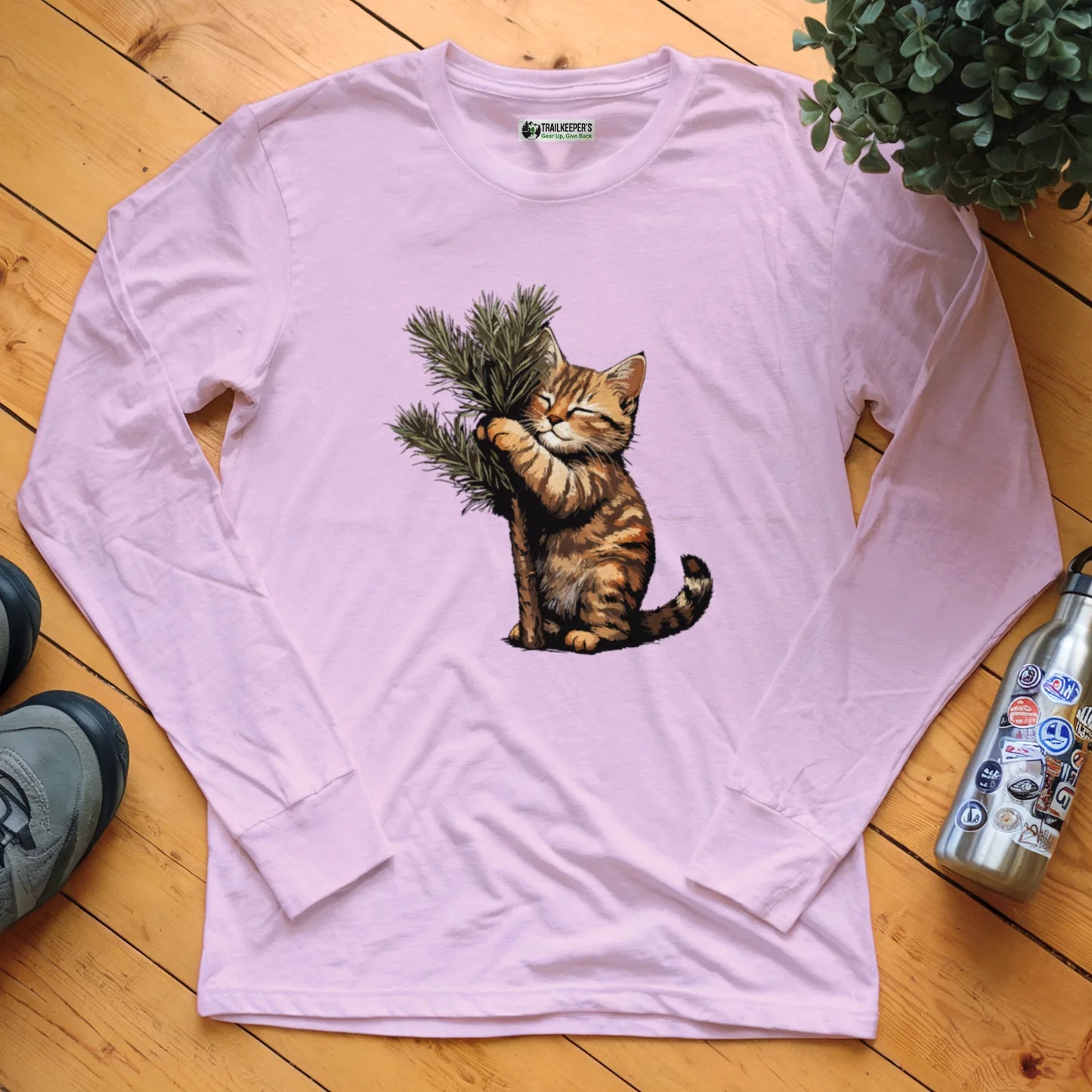 Cat Tree Hugger Long Sleeve T-Shirt