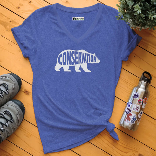 Conservation Bear V-Neck T-Shirt