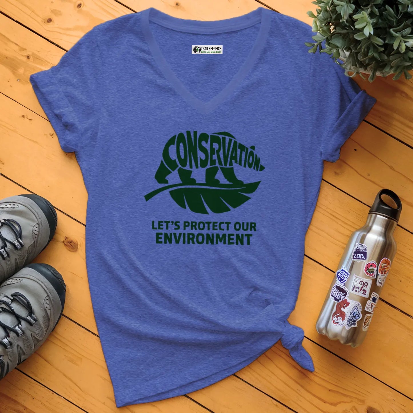 Conservation, Let's Protect Our Environment V-Neck T-Shirt