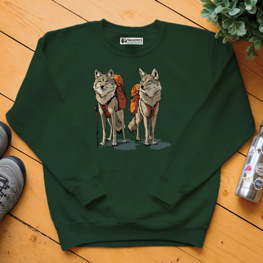 Coyote Backpacker Couple Sweatshirt