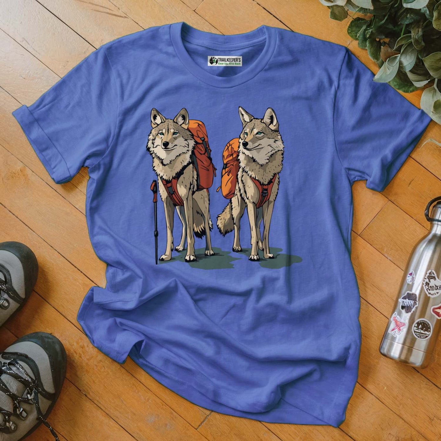 Coyote Backpacker Couple T-Shirt