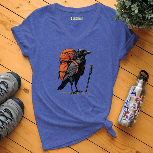 Crow Backpacker V-Neck T-Shirt