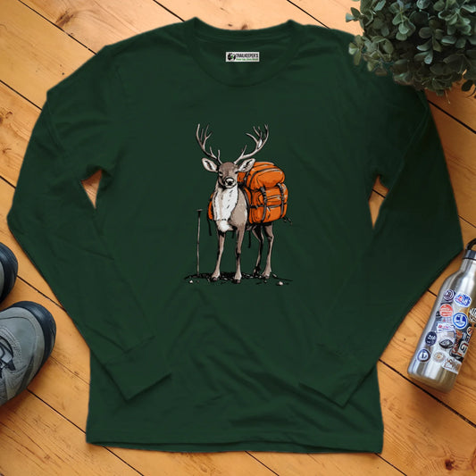 Deer Backpacker Long Sleeve T-Shirt