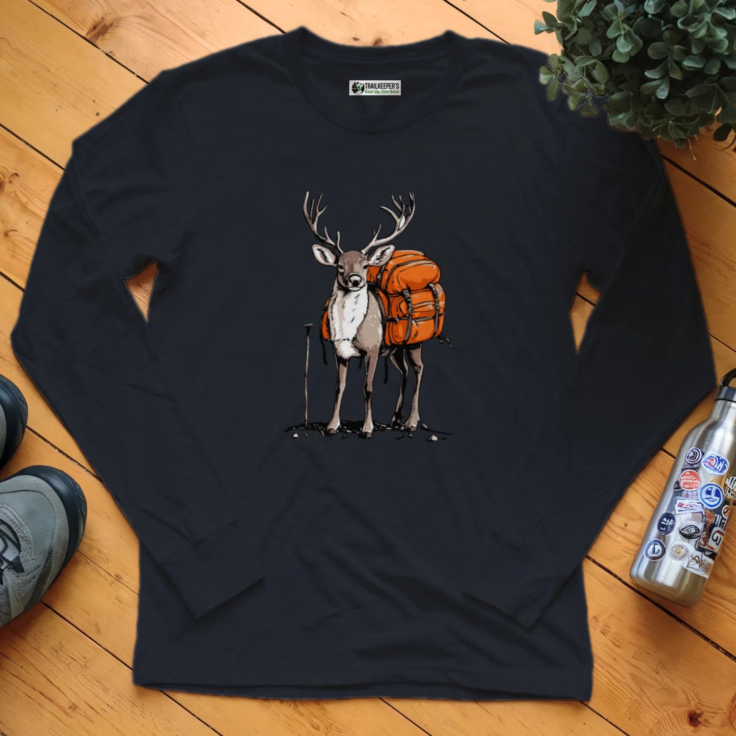 Deer Backpacker Long Sleeve T-Shirt