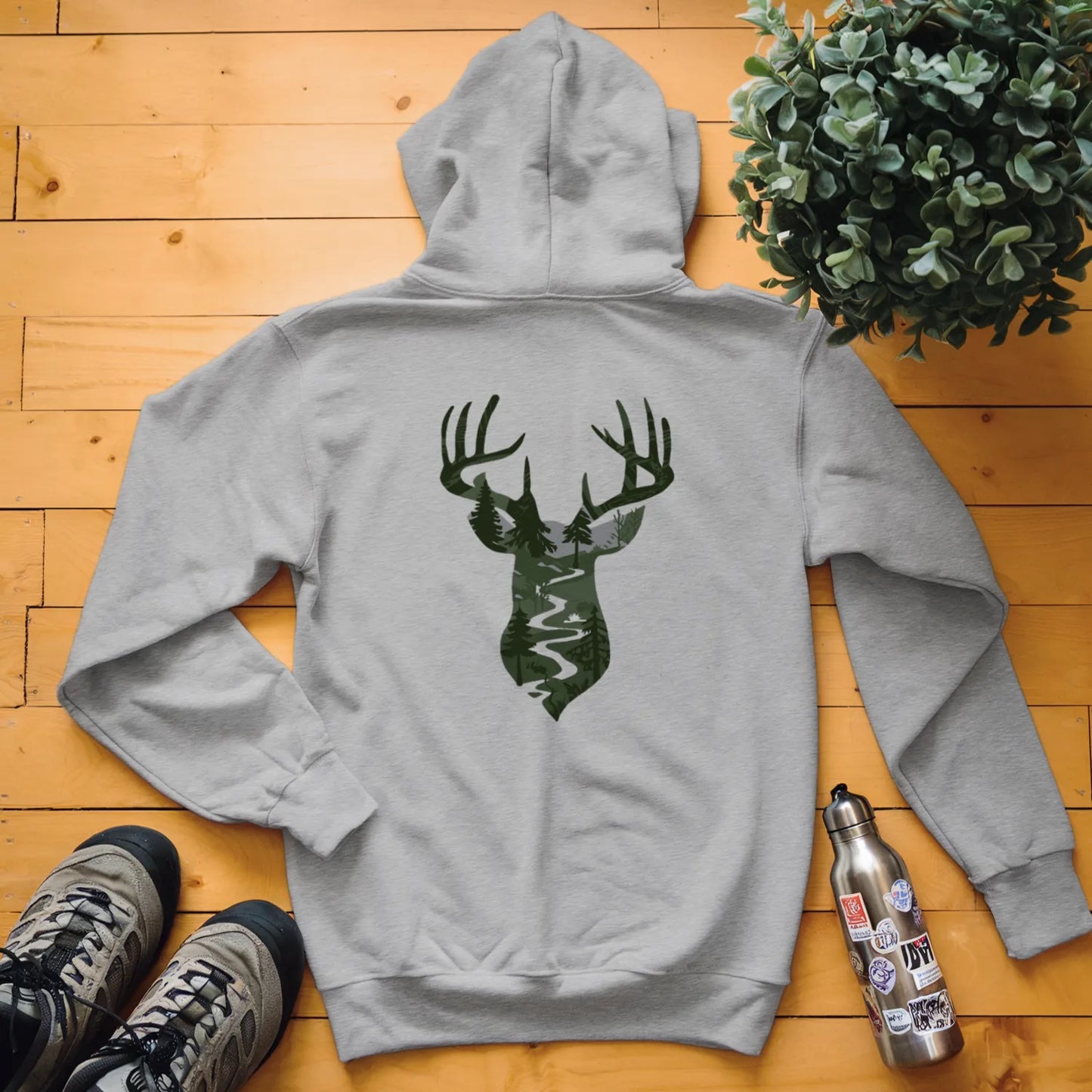 Deer Head Forest Hoodie