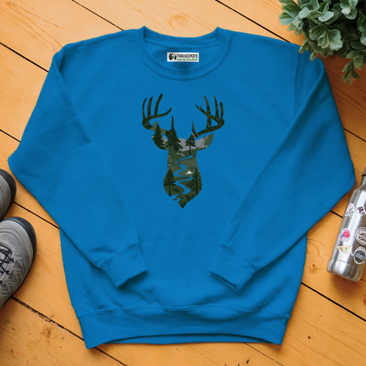 Deer Head Forest Sweatshirt