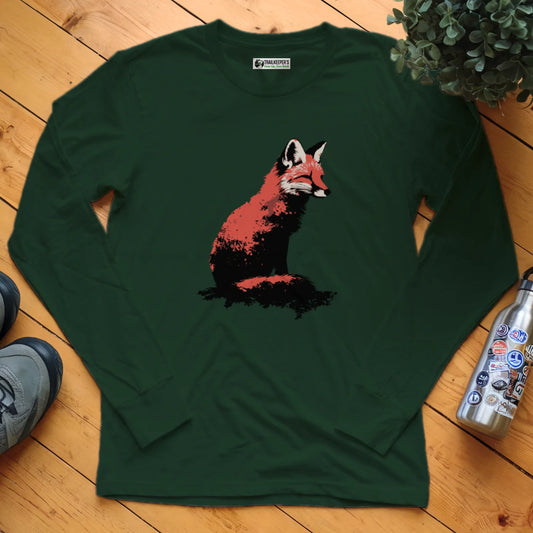 Distressed Fox Long Sleeve T-Shirt