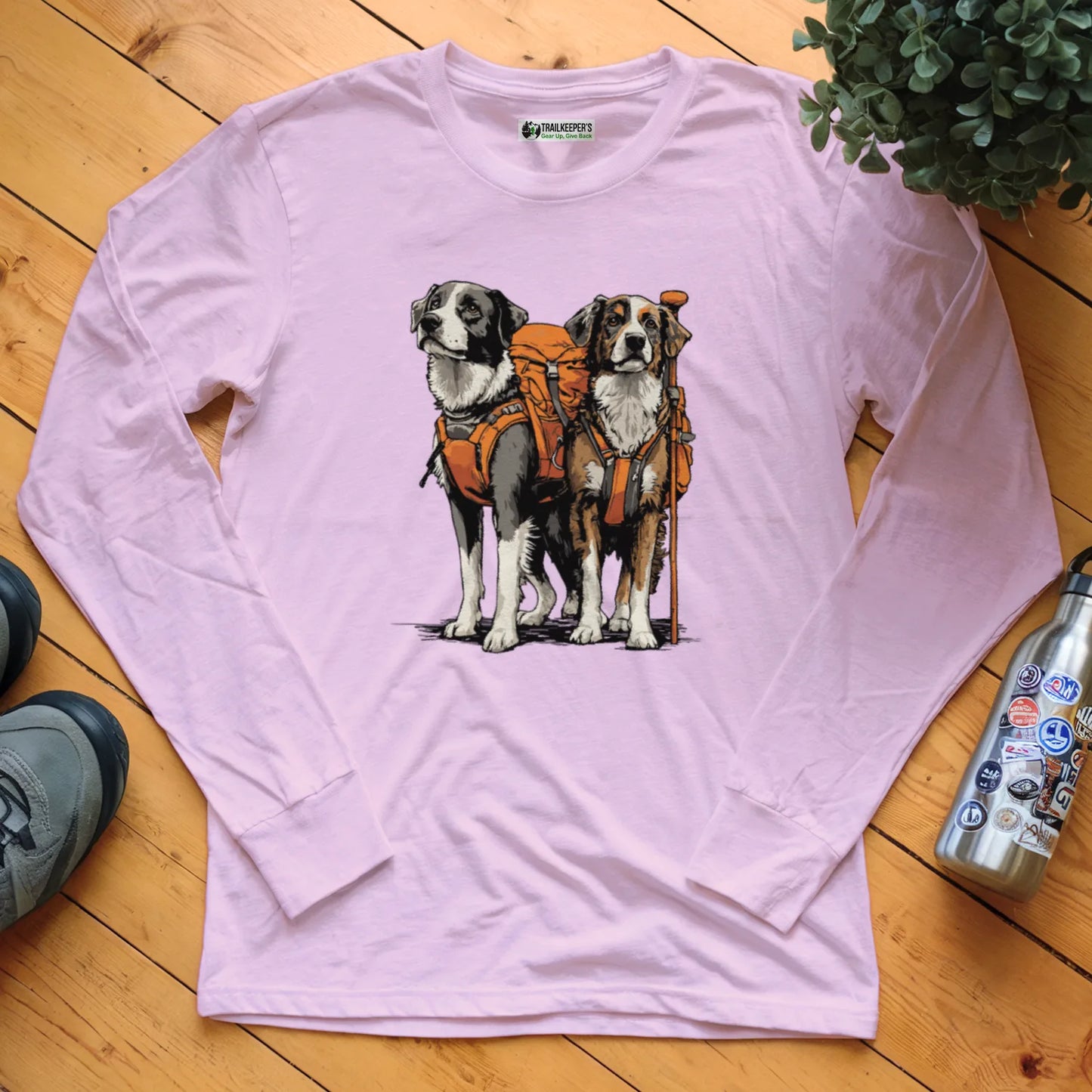 Dog Backpacker Buddies Long Sleeve T-Shirt