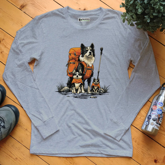 Dog Backpacker Family Long Sleeve T-Shirt