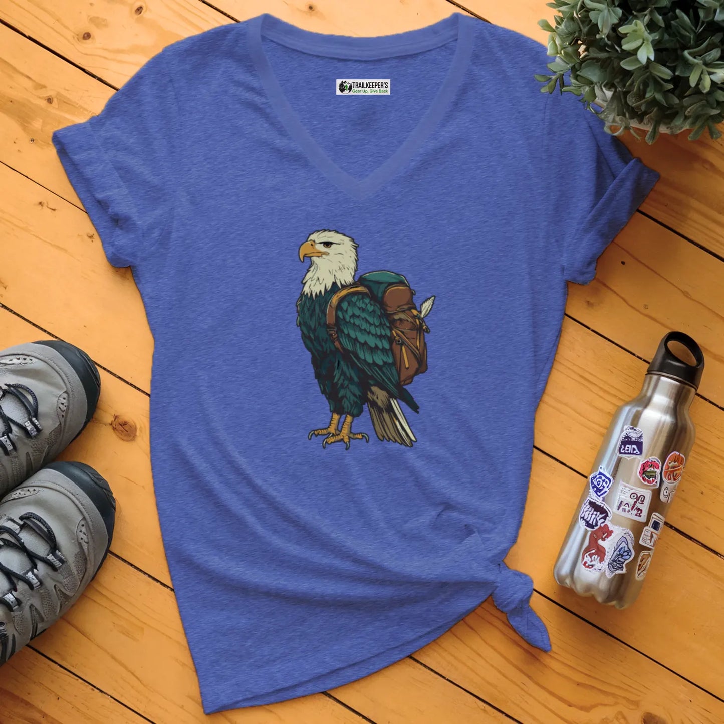 Eagle Backpacker V-Neck T-Shirt