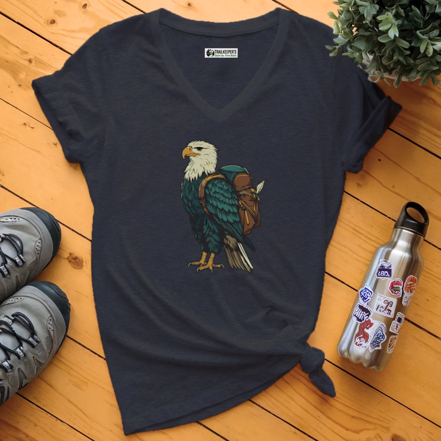 Eagle Backpacker V-Neck T-Shirt