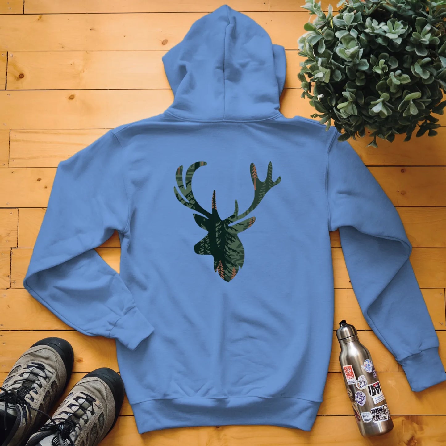 Elk Head Forest Hoodie