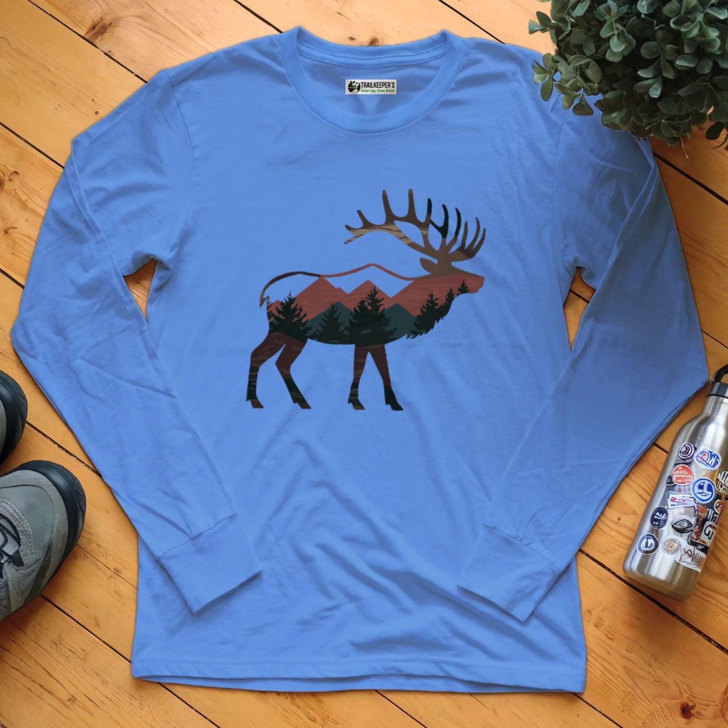 Elk Mountain Forest Long Sleeve T-Shirt