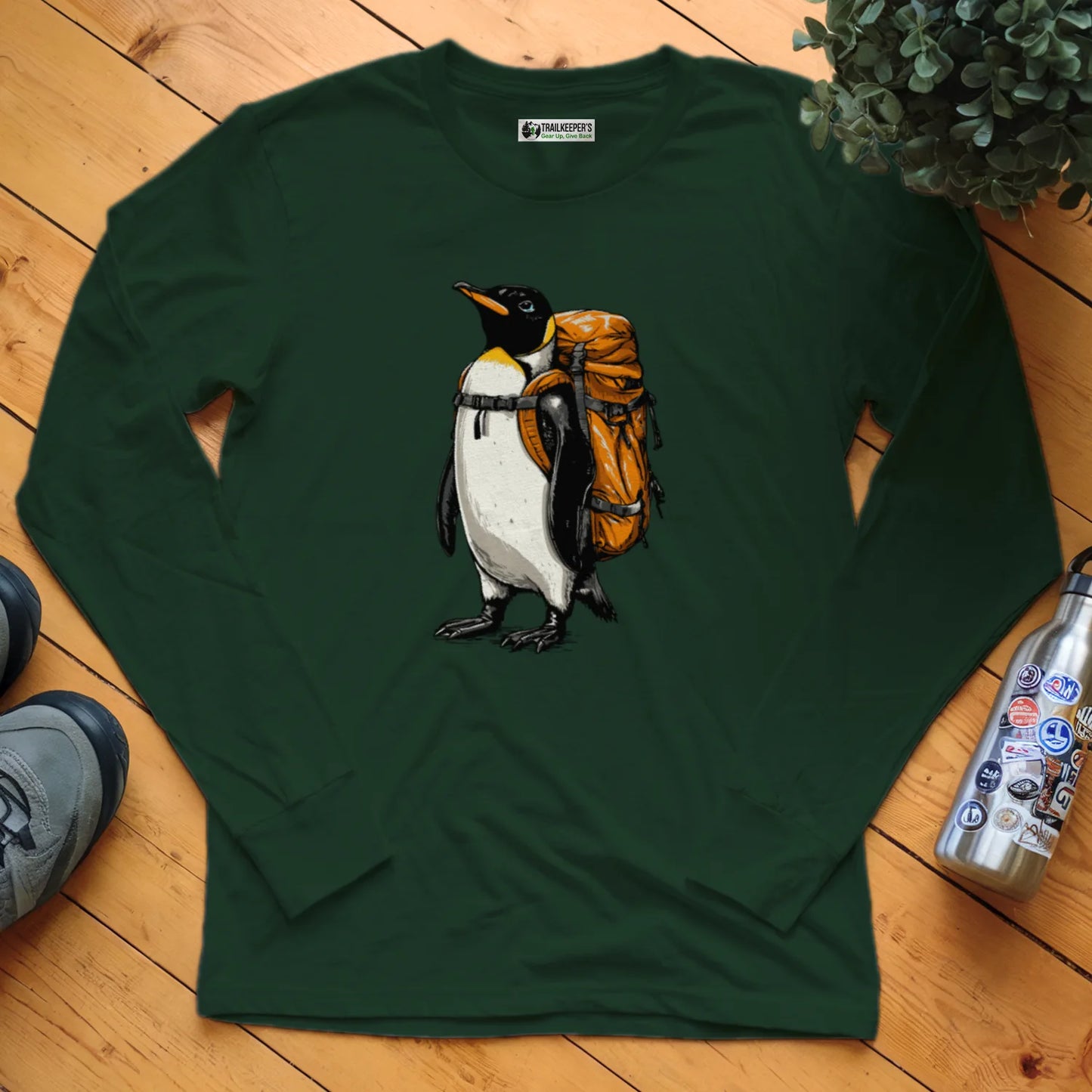 Emperor Penguin Backpacker Long Sleeve T-Shirt