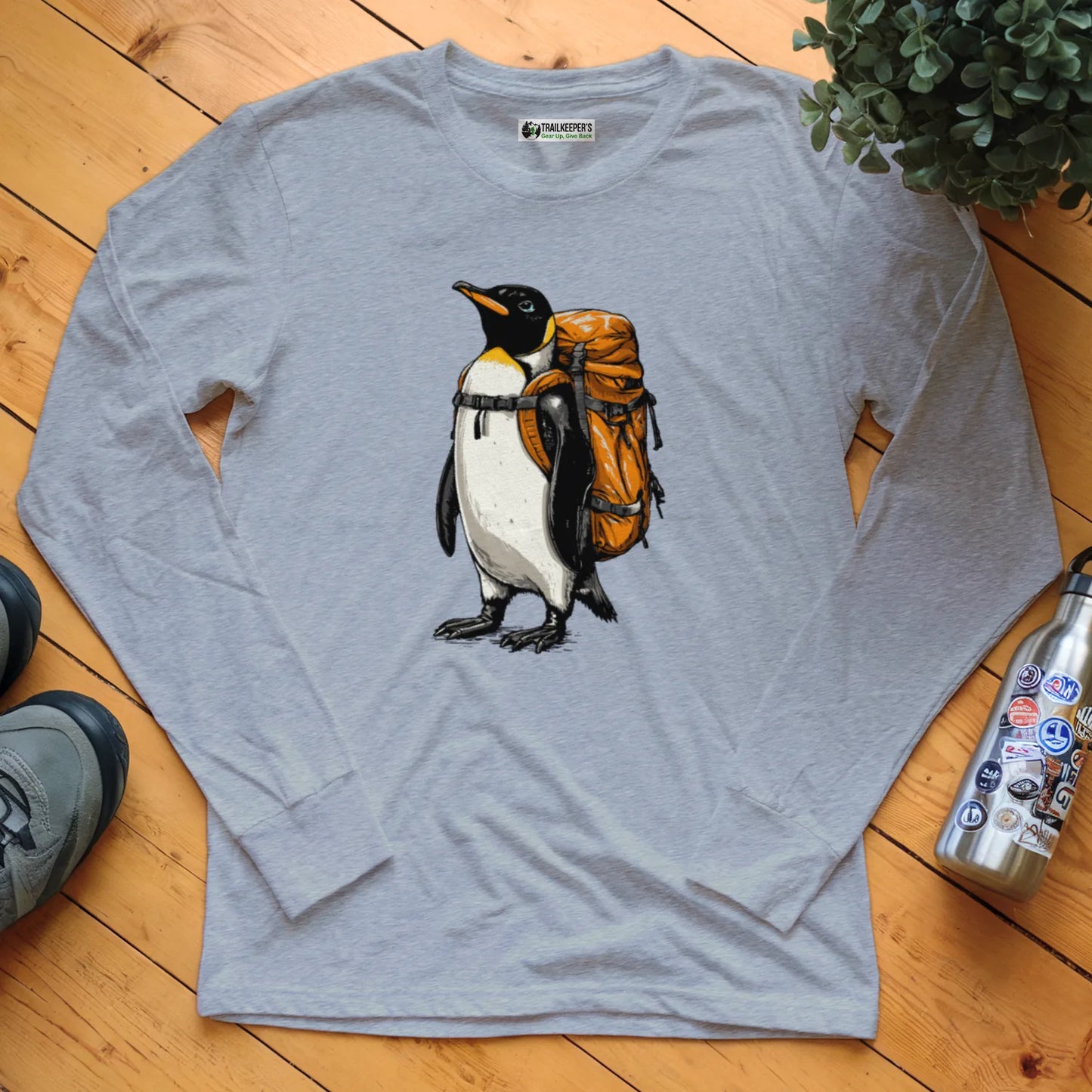 Emperor Penguin Backpacker Long Sleeve T-Shirt