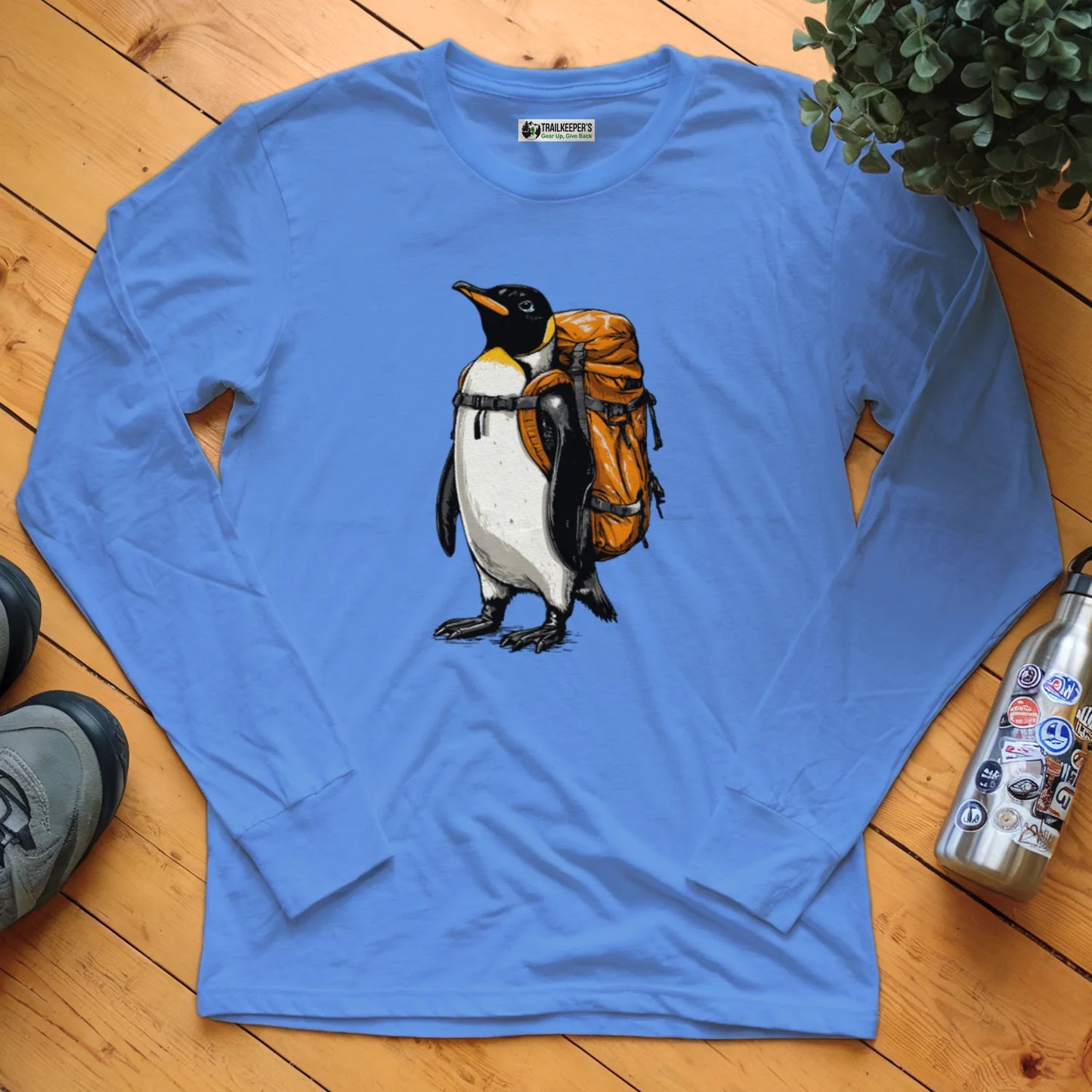 Emperor Penguin Backpacker Long Sleeve T-Shirt