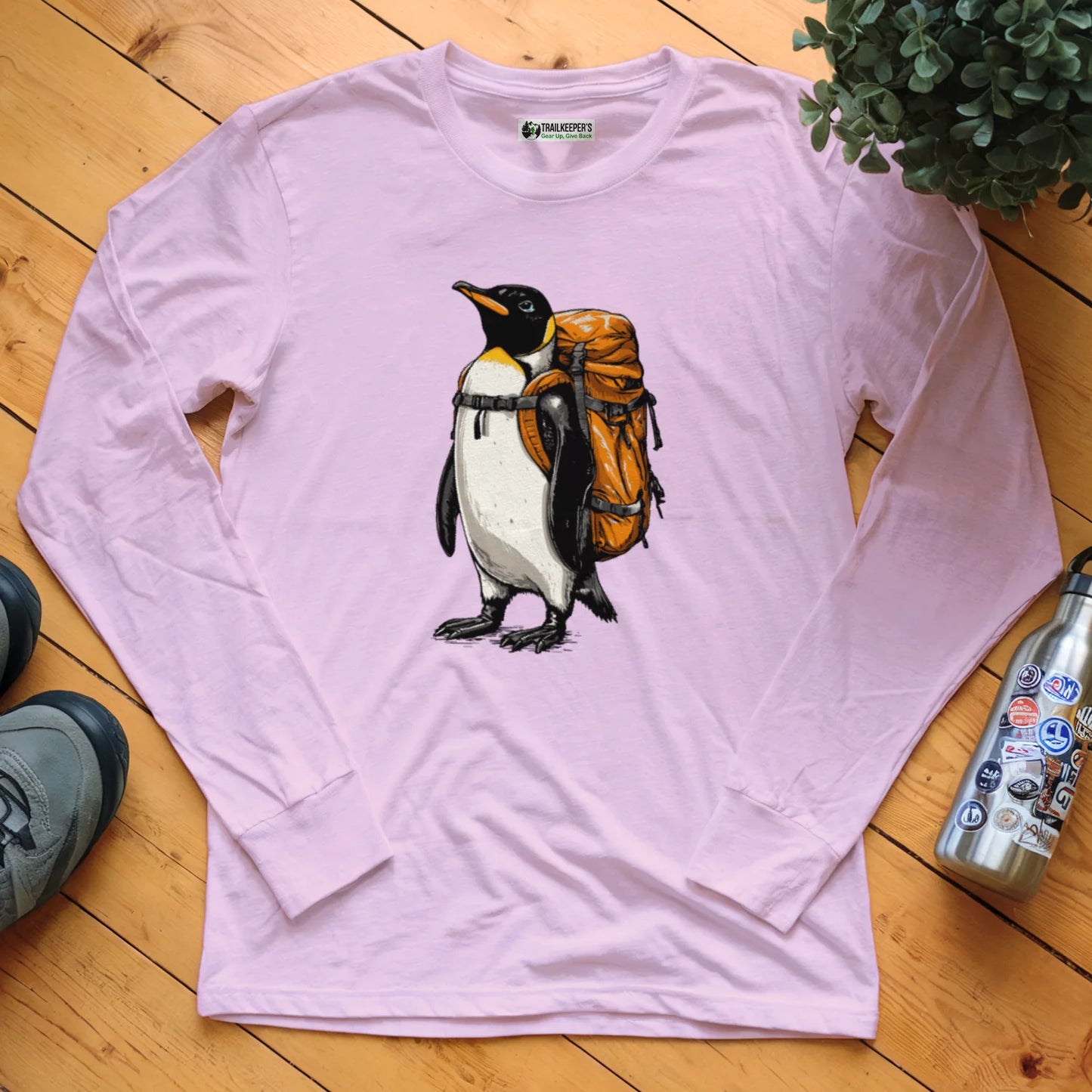 Emperor Penguin Backpacker Long Sleeve T-Shirt