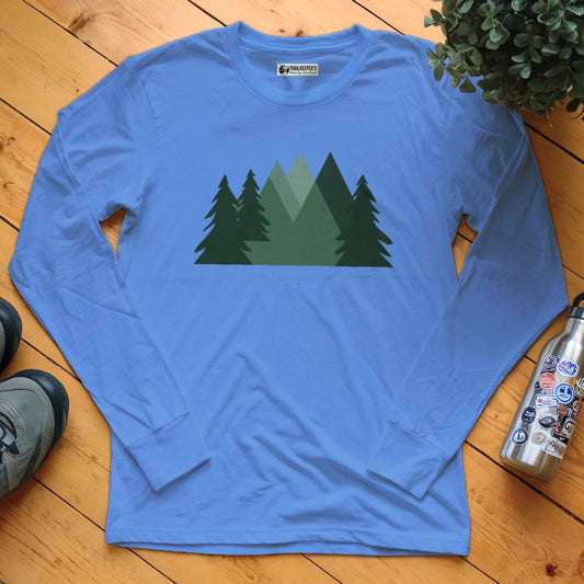 Forest & Mountains Silhouette Long Sleeve T-Shirt