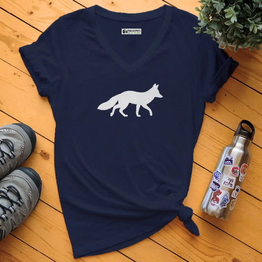 Fox Silhouette V-Neck T-Shirt