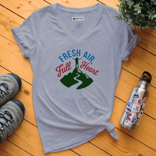 Fresh Air, Full Heart V-Neck T-Shirt