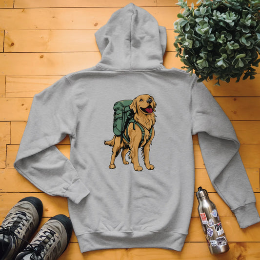 Golden Retriever Backpacker Hoodie