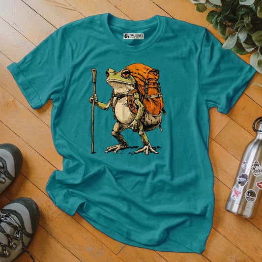 Green Tree Frog Backpacker T-Shirt