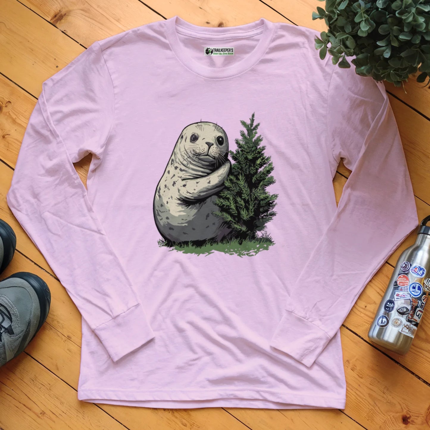 Harbor Seal Tree Hugger Long Sleeve T-Shirt
