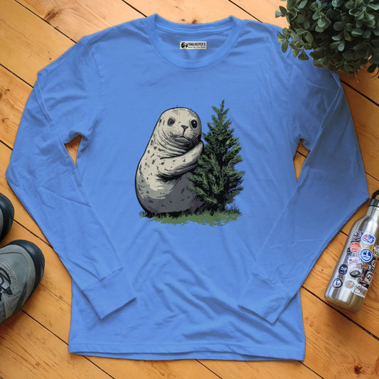 Harbor Seal Tree Hugger Long Sleeve T-Shirt