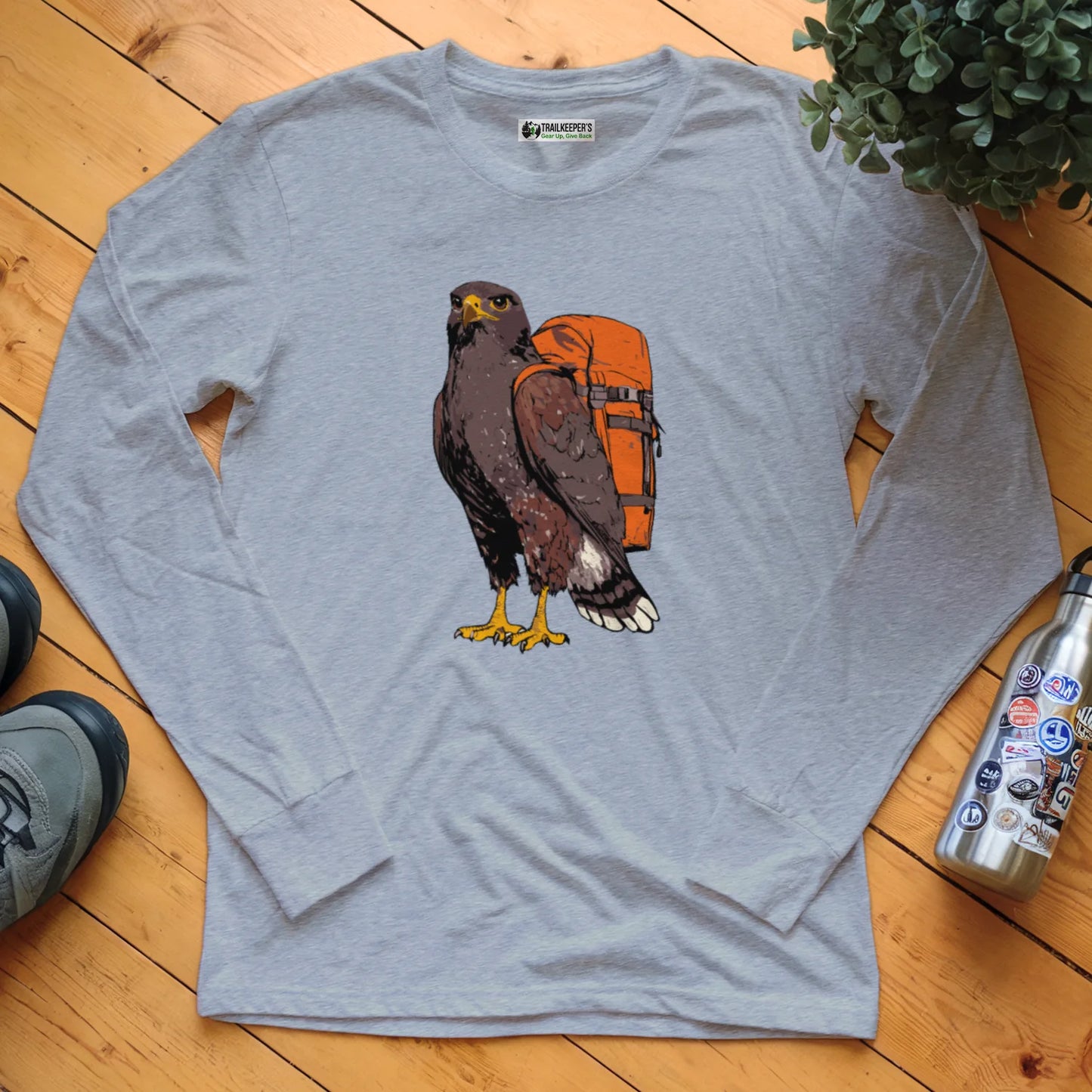 Harris's Hawk Backpacker Long Sleeve T-Shirt