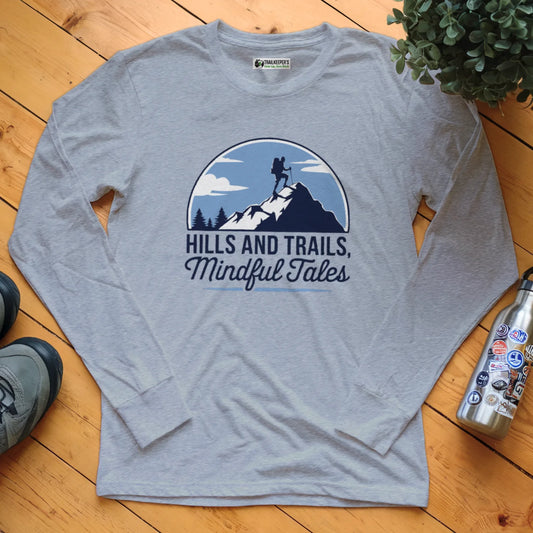 Hills And Trails, Mindful Tales Long Sleeve T-Shirt