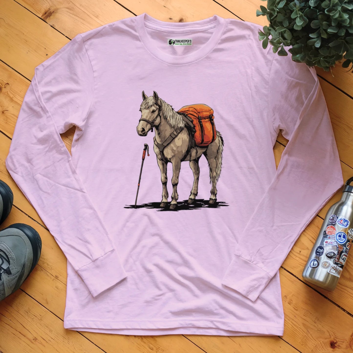 Horse Backpacker Long Sleeve T-Shirt
