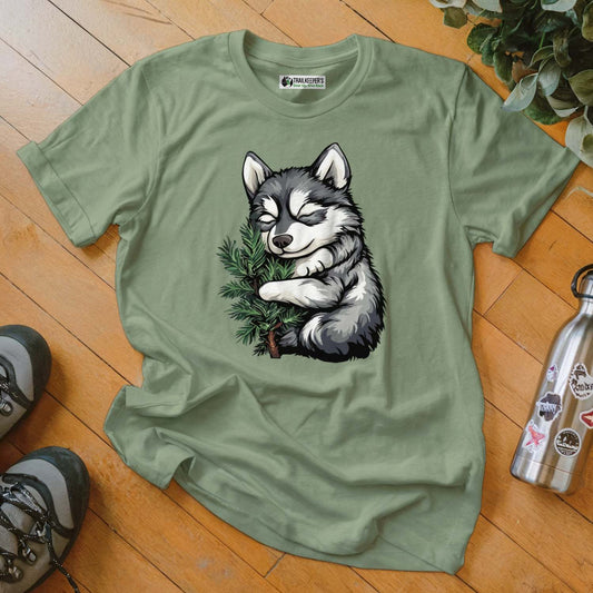 Husky Puppy Tree Hugger T-Shirt