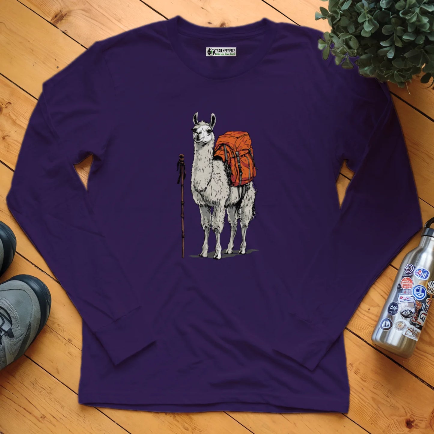 Llama Backpacker Long Sleeve T-Shirt