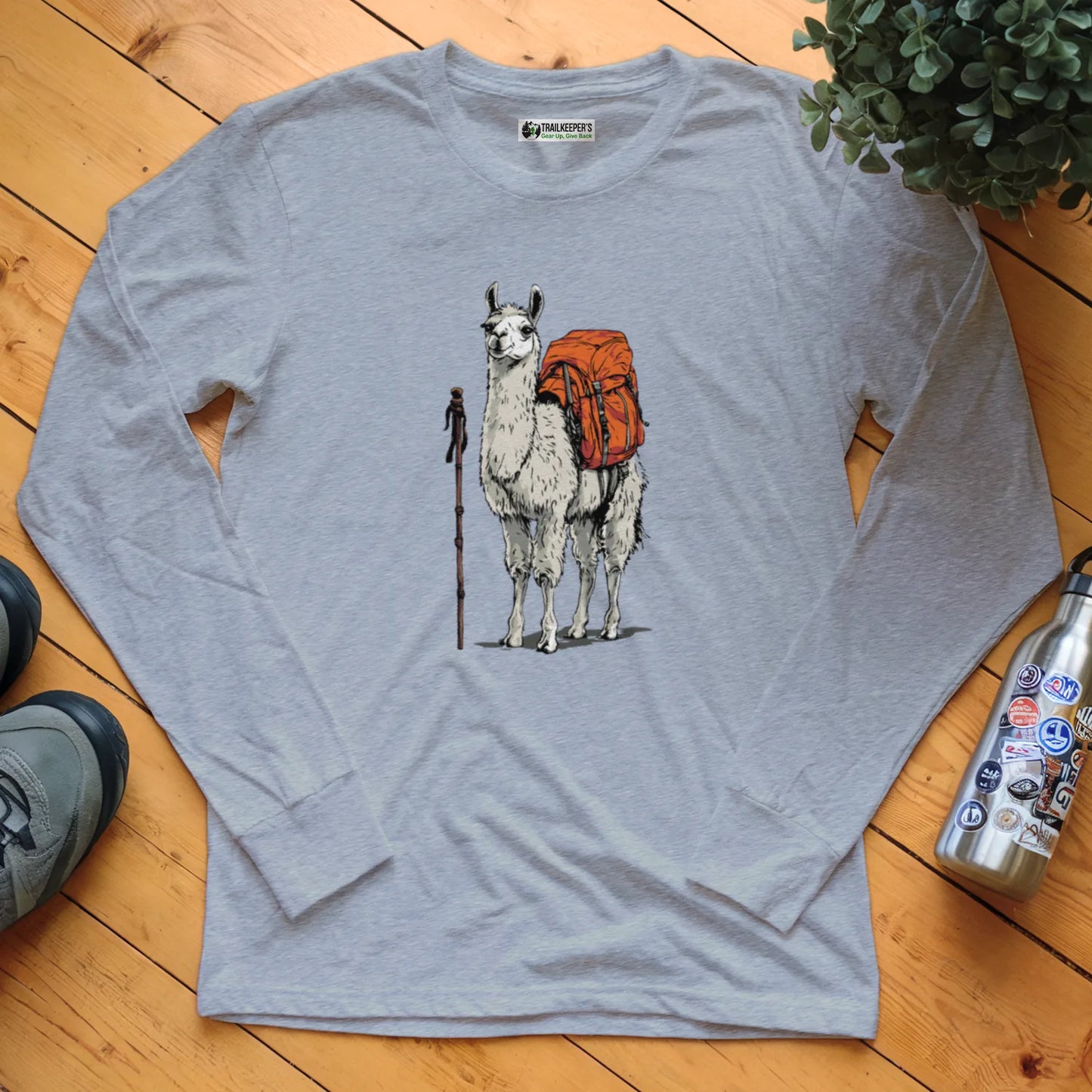 Llama Backpacker Long Sleeve T-Shirt