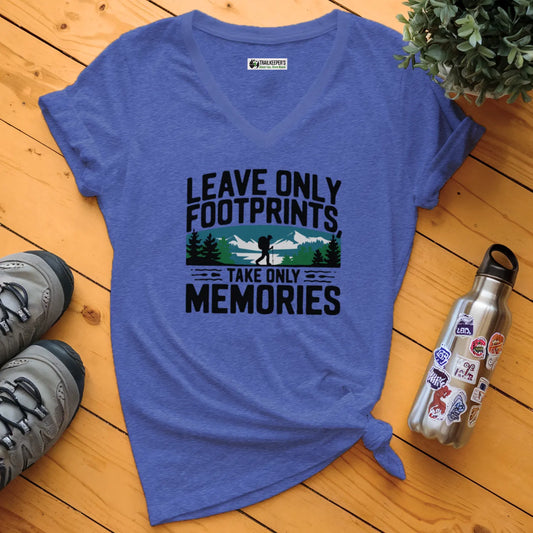 Leave Only Footprints, Take Only Memories V-Neck T-Shirt