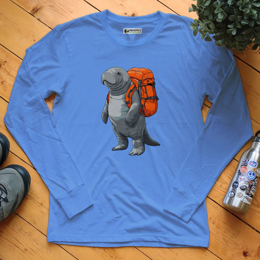 Manatee Backpacker Long Sleeve T-Shirt